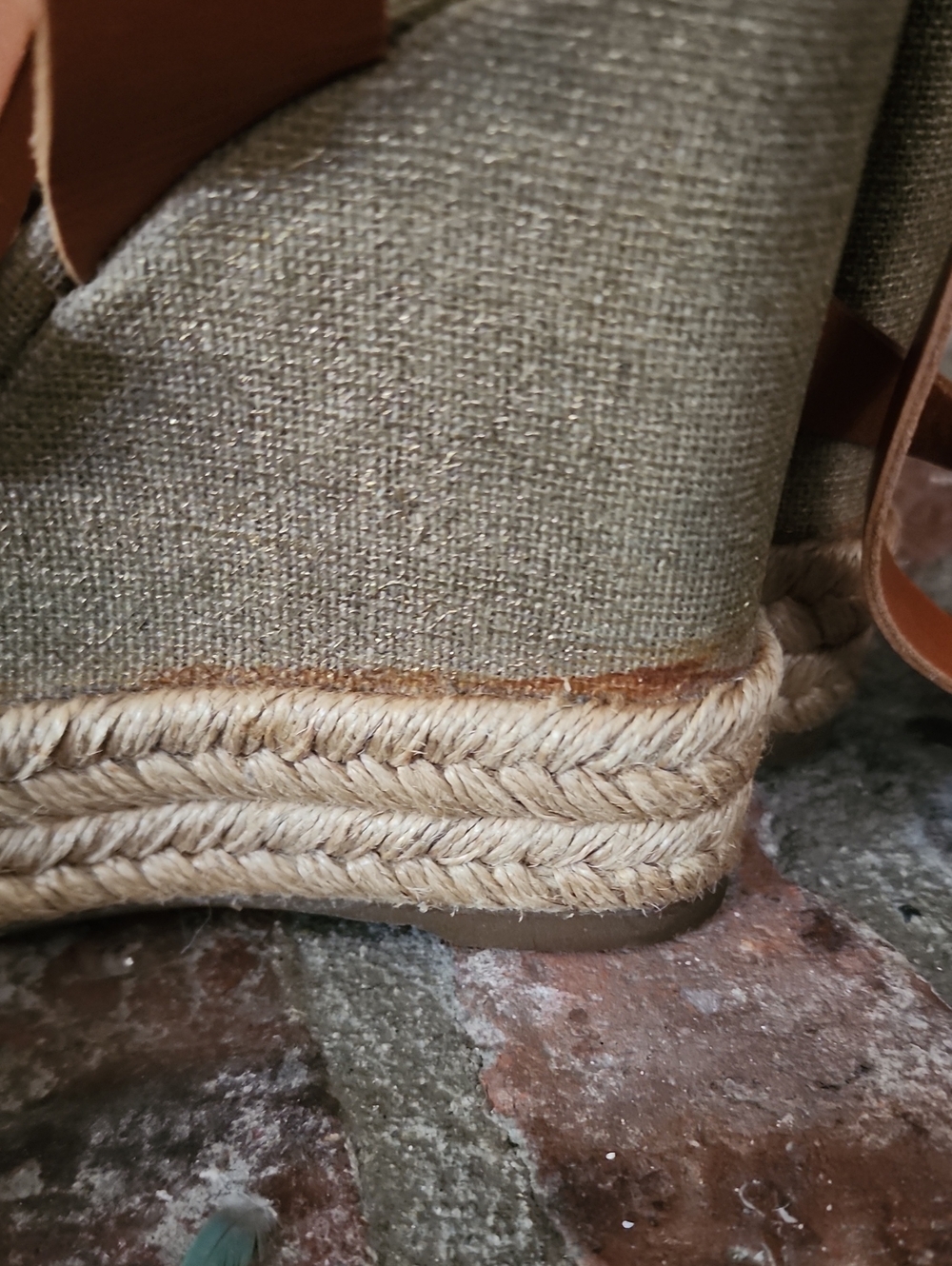 Tory Burch Tan Leather Ankle-Strap Wedge Espadrilles - Picture 3 of 8